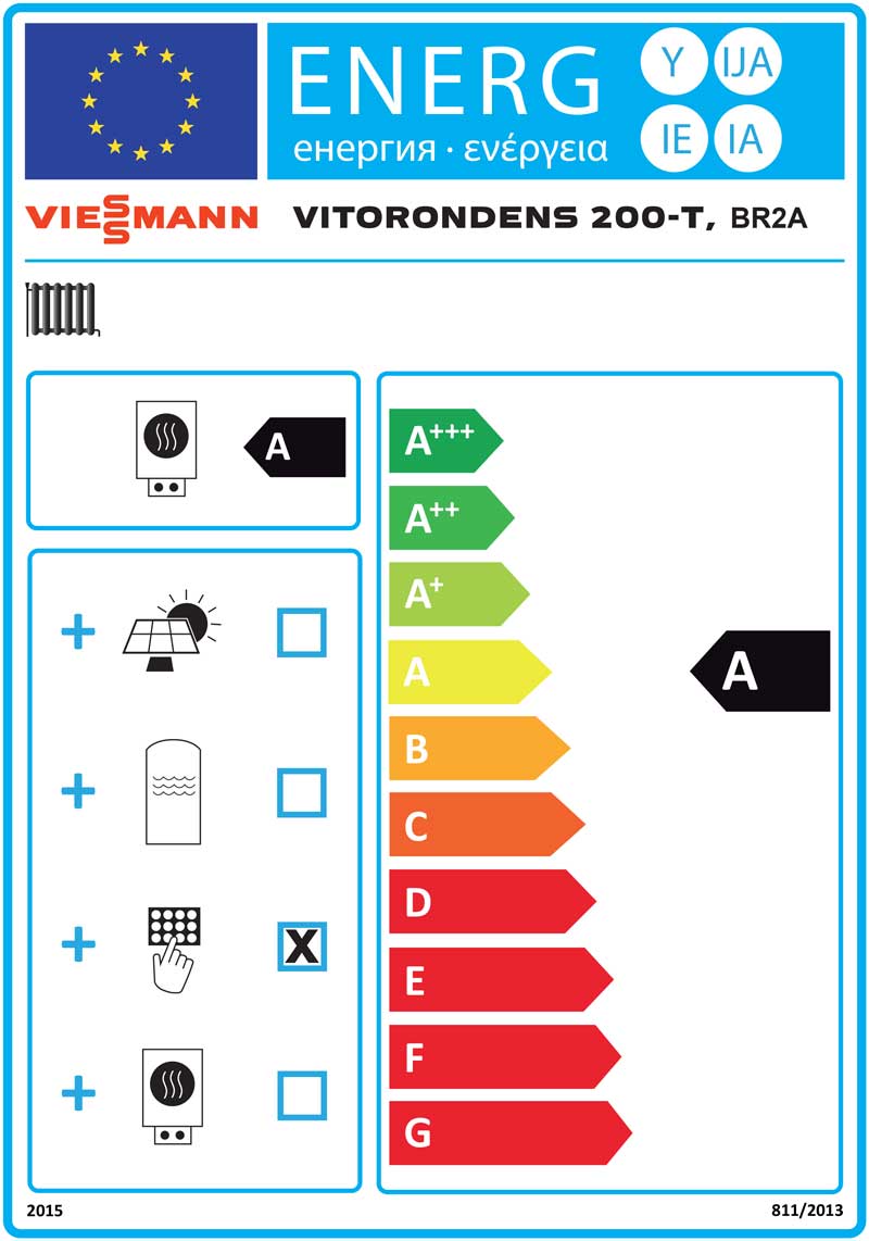 étiquette énergétique VIESSMANN Vitorondens 200-T 20kW BR2A109 ErP