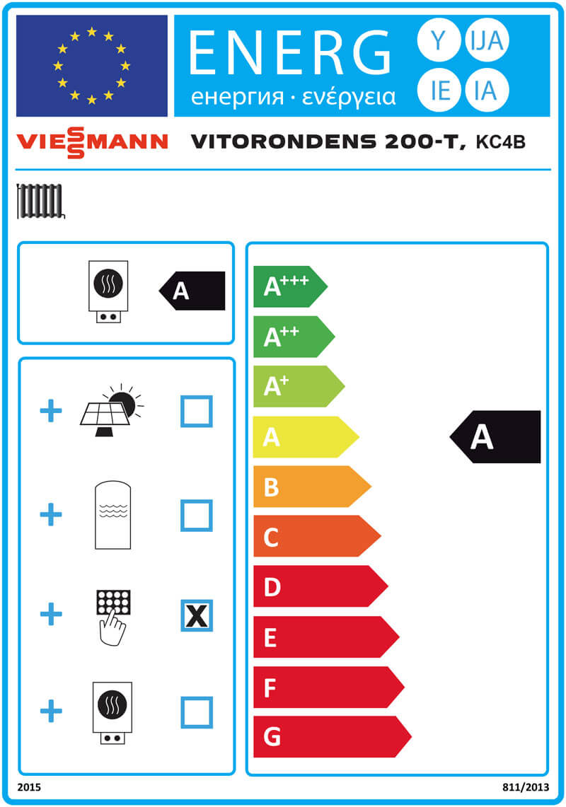 étiquette énergétique VIESSMANN Vitorondens 200-T 20kW BR2A565 ErP